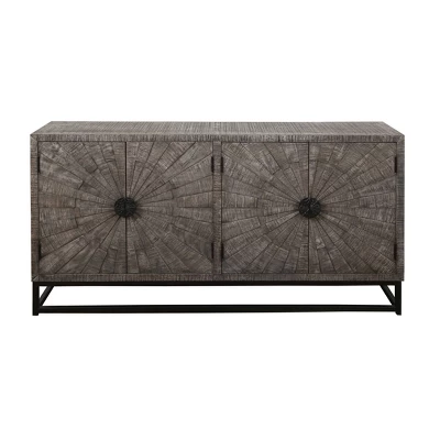 Cypress Creek 4 Doors Sideboard Gray - Treasure Trove Accents