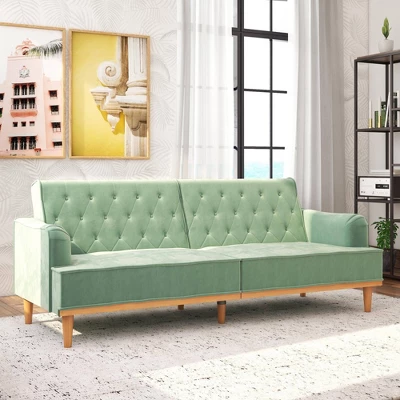 Stella Vintage Convertible Sofa Bed Futon - Mr. Kate - Image 11