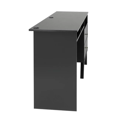 Milo Computer Desk With Side Storage And 2 Drawers - Prepac - Image 3