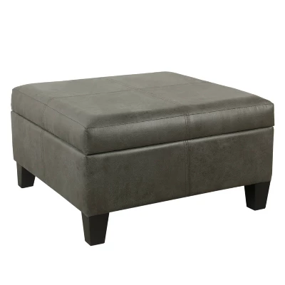 Luxury Large Square Storage Ottoman - HomePop - Image 15