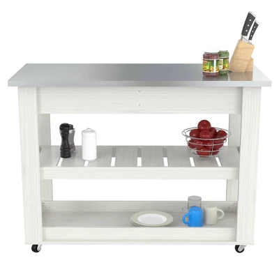 Kitchen Cart White - Inval - Image 6