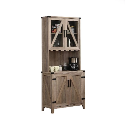 Wall Bar Cabinet With Glass Doors - Home Source - Image 8