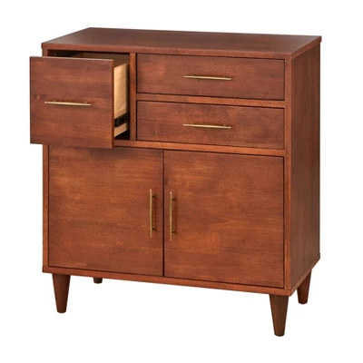 Ana Mid Century Modern Entryway Cabinet Oak - Lifestorey - Image 3