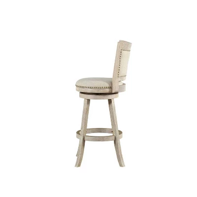 29" Melrose Swivel Barstool Ivory Wire Brush - Boraam - Image 2