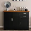 Costway Buffet Sideboard Kitchen Cupboard Storage Cabinet With 2 Drawers & 3 Doors