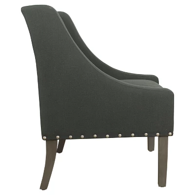 Modern Swoop Accent Chair With Nailhead Trim - Homepop - Image 4