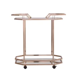 Arya Art Deco Bar Cart Gold - Aiden Lane