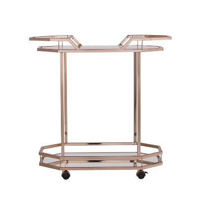 Arya Art Deco Bar Cart Gold - Aiden Lane