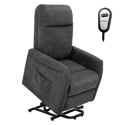 Costway Power Lift Recliner Chair For Elderly Living Room Chair W/ Remote Control GreyBrown - Image 11