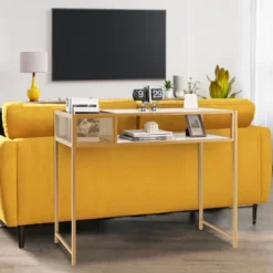 Costway Console Entryway Table Long Couch Side Table Narrow For Hallway, Living Room