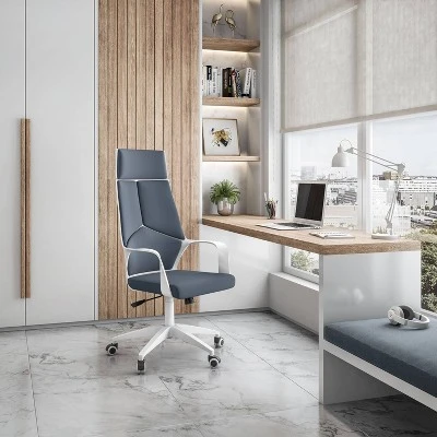 Modern Studio Office Chair Gray/White - Techni Mobili - Image 3