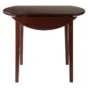36" Clayton Round Drop Leaf Dining Table Walnut - Winsome