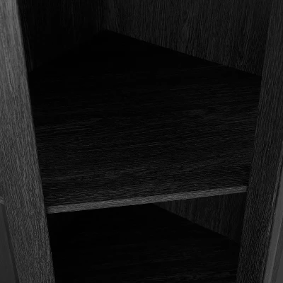 Home Source Corner Bar Unit Charcoal - Image 4