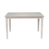 Solid Wood 30"X 48" Dining Table Weathered Gray - International Concepts