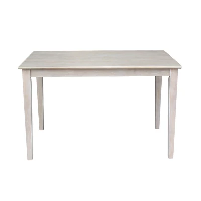 Solid Wood 30"X 48" Dining Table Weathered Gray - International Concepts