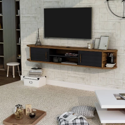 Deschutes Floating TV Stand For TVs Up To 75" - MiBasics - Image 3