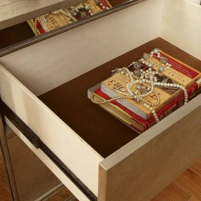 Schulich 2 Drawer Nightstand Champagne - HOMES: Inside + Out - Image 3