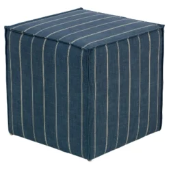 Miles French Seam Cocktail Ottoman - Fritz Indigo - Skyline Furniture