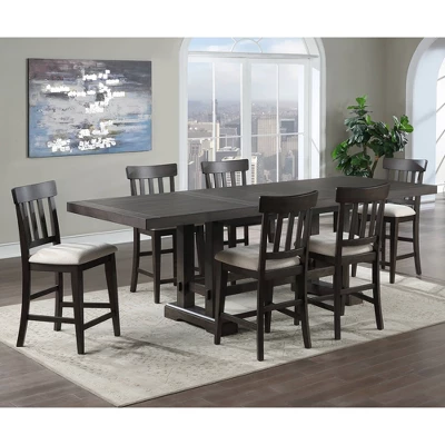 7pc Napa Counter Height Dining Set Dusky Cedar - Steve Silver Co.