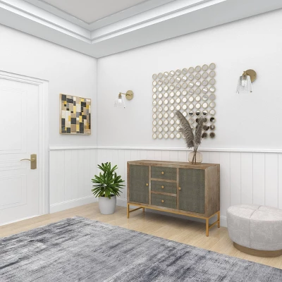 Contemporary Metal Cabinet Brown - Olivia & May - Image 11