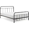 Renaud Parisian Metal Bed Black/Brass - Adore Décor