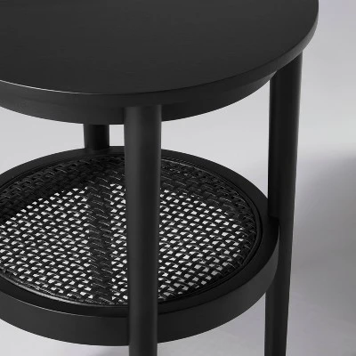 Wood & Cane Round Accent Side Table - Hearth & Hand™ With Magnolia - Image 4