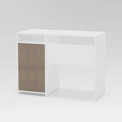 Cambridge 3 Drawer Writing Desk With Shelf White - Polifurniture - Image 3