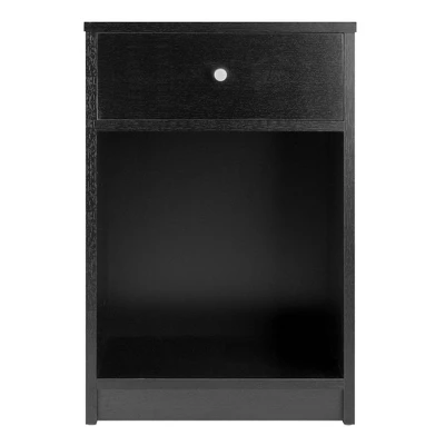 Squamish Nightstand With 1 Drawer - Black - Winsome - Image 2