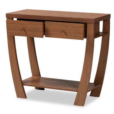 Capote Wood 2 Drawer Console Table - Baxton Studio