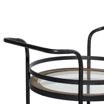 Industrial Metal Bar Cart Brown - Olivia & May - Image 2