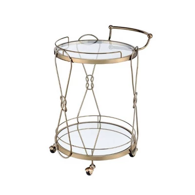 25" Zekera Serving Cart Champagne - Acme Furniture - Image 2