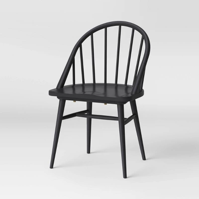 2pk Adwolf Rounded Spindle Dining Chairs Black - Threshold™ - Image 2