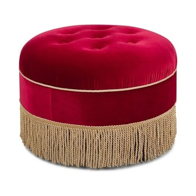 Jennifer Taylor Home Yolanda 24" Upholstered Round Accent Ottoman - Image 17
