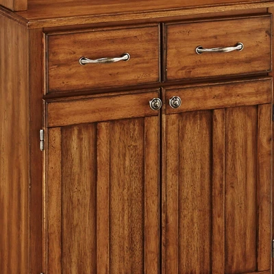Small Buffet Of Buffets Server With Hutch And Oak Top Oak - Homestyles - Image 4