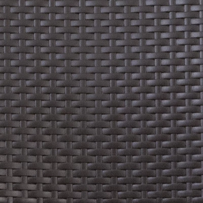 Emma And Oliver 6 Pack Brown Rattan Plastic Folding Chair With Gray Frame - Event Chair - Image 2