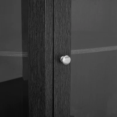 Home Source Corner Bar Unit Charcoal - Image 3