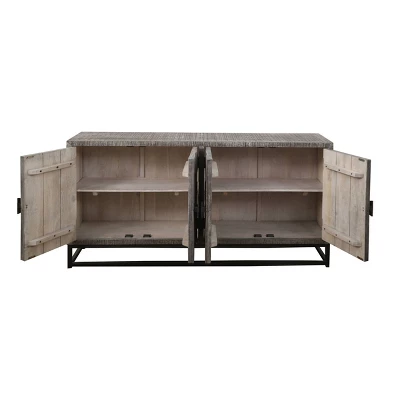 Cypress Creek 4 Doors Sideboard Gray - Treasure Trove Accents - Image 2