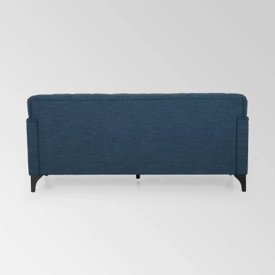 Postwick Contemporary Tufted Sofa Navy Blue - Christopher Knight Home - Image 4