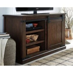 Budmore TV Stand For TVs Up To 50" Rustic Brown - Signature Design By Ashley