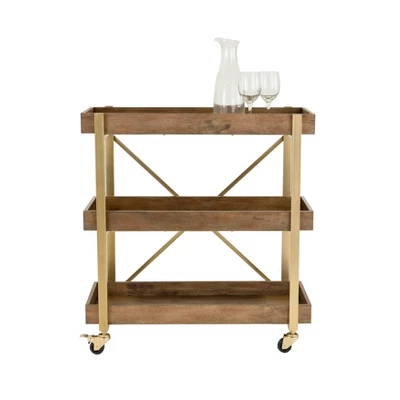 Riley 3-Tier Bar Cart - Adore Décor - Image 6
