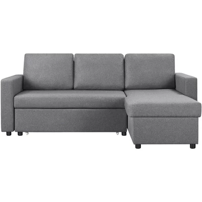 Yaheetech Convertible L-Shaped Sofa Bed With Chaise & Pull Out Bed & Storage - Image 10
