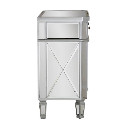 Sasha Mirrored 1Drawer 2Door Console - Powell Company - Image 4