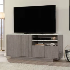 East Rock TV Credenza For TVs Up To 65" Ashen Oak - Sauder