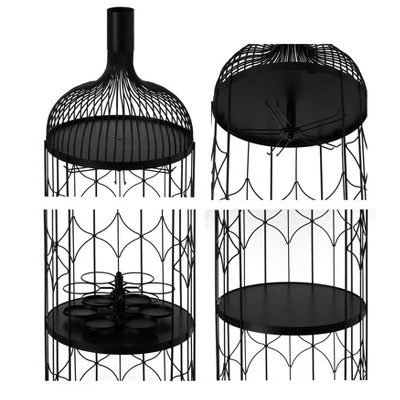 Vintiquewise Creative Bottle Shaped Black Wine Holder Rack Holder For Dining Room, Office, And Entryway - Image 6