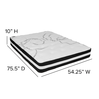 Emma And Oliver Full 10" Mattress & Gel Memory Foam Topper Bundle Set - Image 7