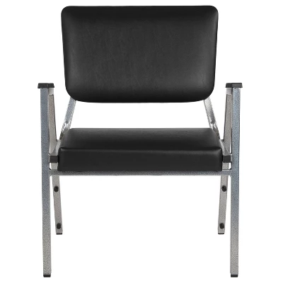 Flash Furniture HERCULES Series 1000 Lb. Rated Black Antimicrobial Vinyl Bariatric Medical Reception Arm Chair With 3/4 Panel Back - Image 8