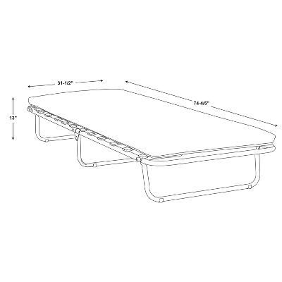 Twin Fensby Folding Bed Gray - Linon - Image 14