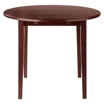 36" Clayton Round Drop Leaf Dining Table Walnut - Winsome - Image 4