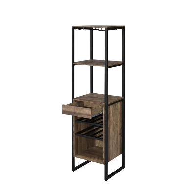 Narik Wine Rack Weathered Oak - Acme Furniture - Image 2
