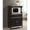 Microwave Kitchen Cart In Chocolate Gray - Hodedah